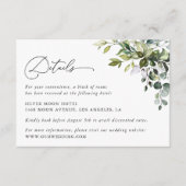 ユーカリ葉結婚詳細 エンクロージャーカード (正面)