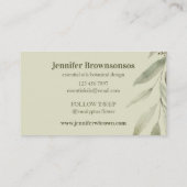 ユーカリ葉花必須油植物学 名刺 (裏面)