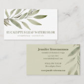 ユーカリ葉花必須油植物学 名刺 (正面/裏面)