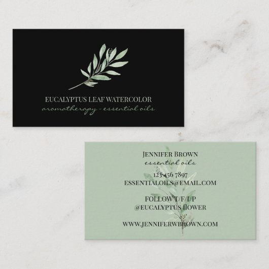 ユーカリ葉花必須油 名刺 (正面/裏面)