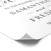 ユーカリ葉葉金ゴールドズ結婚ウェルカムポー ポスター (角)