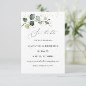 ユーカリ葉葉金ゴールド保存日 エンクロージャーカード (スタンド正面)