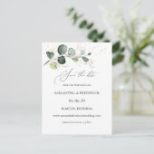 ユーカリ葉葉金ゴールド保存日 ポストカード (スタンド正面)