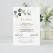 ユーカリ葉葉金ゴールド結婚披露宴 エンクロージャーカード (スタンド正面)