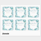 ユーカリ葉蔵書票 スクエアシール (シート)