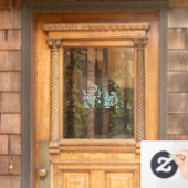 ユーカリ葉製システル透明青い緑 ウィンドウサイン (ホームデコレーション)