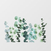 ユーカリ葉製システル透明青い緑 ウィンドウサイン (シート)