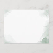 ユーカリ葉金ゴールドフレームグ結婚レリー救ズ 案内ポストカード (裏面)