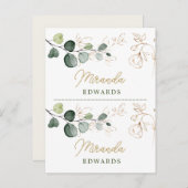 ユーカリ葉金ゴールドフローラ座席表 ポストカード (正面/裏面)