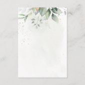 ユーカリ葉金ゴールドメニュー結婚オプション 出欠カード (裏面)