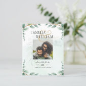 ユーカリ葉金ゴールド結婚のQRコード予算 (スタンド正面)