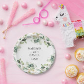 ユーカリ葉金ゴールド結婚ズ ペーパープレート (パーティー)