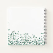 ユーカリ葉金ゴールド葉ベビーシャワー ノートブック (裏面)