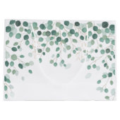 ユーカリ葉金ゴールド葉ベビーシャワー ラージペーパーバッグ (裏面)