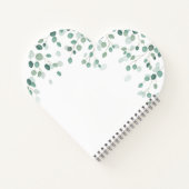 ユーカリ葉金ゴールド離れ赤ちゃんシャワーノート ノートブック (裏面)