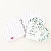 ユーカリ葉金ゴールド離れ赤ちゃんシャワーノート ノートブック (内部)