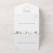 ユーカリ葉離れ金ゴールド オールインワン招待状 (外側)