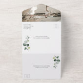 ユーカリ葉離れ金ゴールド オールインワン招待状 (外側)