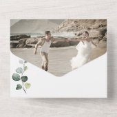 ユーカリ葉離れ金ゴールド オールインワン招待状 (裏面)