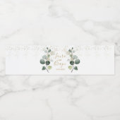 ユーカリ葉離れ金ゴールド ペットボトルラベル (シングルラベル)