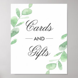 ユーカリ葉。の結婚カードとギフトのポスター ポスター