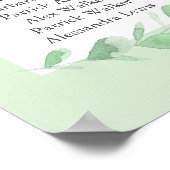 ユーカリ葉。の結婚座席表ポスター ポスター (角)