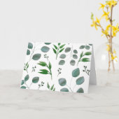 ユーカリ葉 カード (黄色い花)