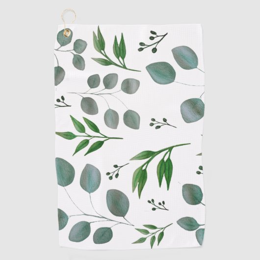 ユーカリ葉 ゴルフタオル (正面)