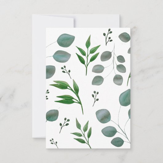 ユーカリ葉 サンキューカード (正面)