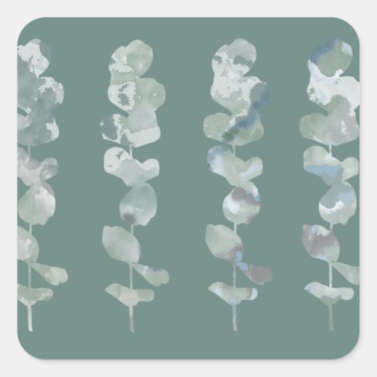 ユーカリ葉 スクエアシール (正面)