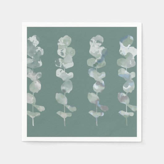 ユーカリ葉 スタンダードカクテルナプキン (正面)