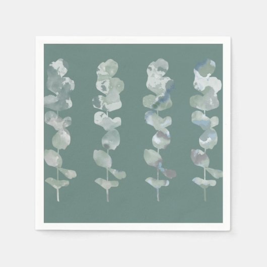 ユーカリ葉 スタンダードカクテルナプキン (正面)