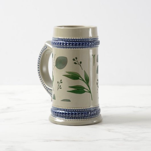 ユーカリ葉 ビールジョッキ (正面左)