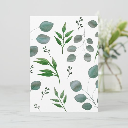 ユーカリ葉 招待状 (スタンド正面)