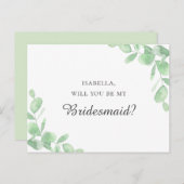 ユーカリ葉。私の花嫁のメイドになってくれないか? ポストカード (正面/裏面)