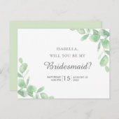 ユーカリ葉。私の花嫁のメイドになってくれないか? ポストカード (正面/裏面)