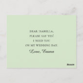 ユーカリ葉。私の花嫁のメイドになってくれないか? ポストカード (裏面)