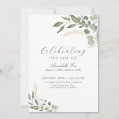 ユーカリ葬儀プログラム 招待状 (正面)