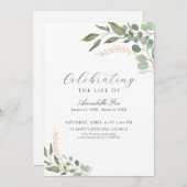 ユーカリ葬儀プログラム 招待状 (正面/裏面)