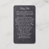 ユーカリ葬儀記念祈りの言葉カード植物学 コーリングカード (裏面)