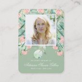 ユーカリ葬儀記念祈りの言葉フォトカード 名刺 (正面)