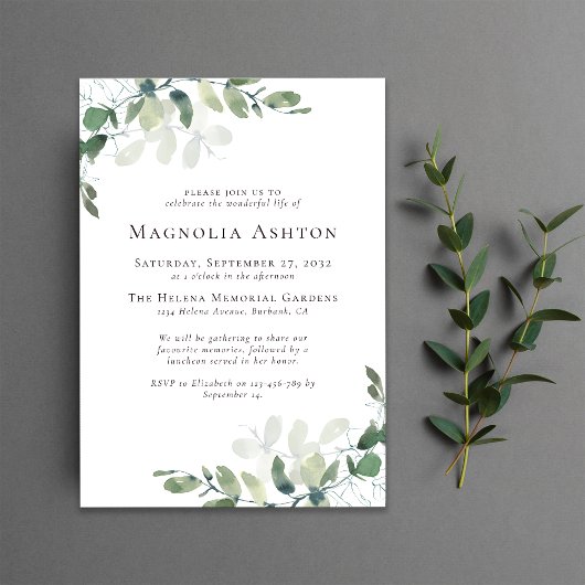 ユーカリ葬祭慰霊祭 招待状