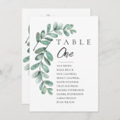 ユーカリ表座図 招待状 (正面/裏面)