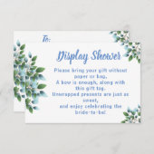 ユーカリ表示ブライダルウェディングシャワー エンクロージャーカード (正面/裏面)