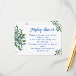 ユーカリ表示ブライダルウェディングシャワー エンクロージャーカード