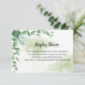 ユーカリ表示ブライダルシャワー格納カード エンクロージャーカード (スタンド正面)