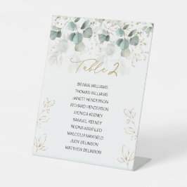 ユーカリ観葉台シーティングカードゲストリストP 台座サイン