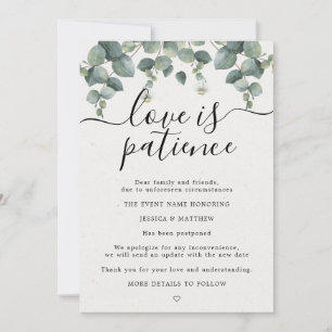 ユーカリ計画の延期結婚変更 案内状