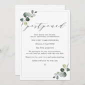 ユーカリ計画の延期結婚変更 案内状 (正面/裏面)