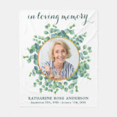 ユーカリ記念パーソナライズされた写真 フリースブランケット (正面)